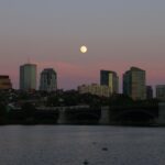 Boston skyline historic waterfront