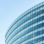 modern building with stone facade